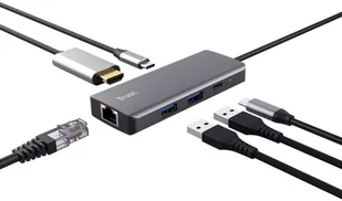 Koncentrator USB Trust DALYX Adapter wieloportowy 6 w 1 (8713439249682) - Adaptery i przejściówki - miniaturka - grafika 1