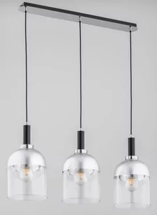 Alfa Vento Silver lampa wisząca 3xE27 czarna/chrom 62193 - Lampy sufitowe - miniaturka - grafika 1