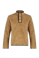 Bluzy męskie - Trendyol Męska bluza ze stójką, jednokolorowa, regularna bluza, Brązowy, S - miniaturka - grafika 1