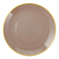 Talerze - Talerz do ciasta szklany 28 cm FIBER Beige - miniaturka - grafika 1