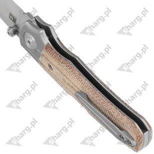 Nóż składany Bestech Tonic Titanium / Natural Canvas Micarta, Satin M390 by Colin Maisonpierre (BT2204B) - Noże - miniaturka - grafika 5