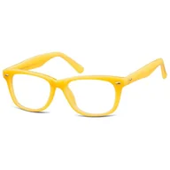 Okulary korekcyjne, oprawki, szkła - Okulary dziecięce zerówki prostokątne oprawki korekcyjne PK10C ciemno-żółty - miniaturka - grafika 1