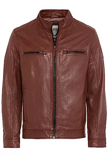 camel active Męska kurtka 431580/1L21 Leather Blouson, koniak, 58, koniak - Kurtki męskie - miniaturka - grafika 1