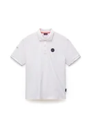Koszulki męskie - polo uomo napapijri e-badge np0a4ida 2061 white heron - miniaturka - grafika 1