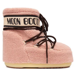 Śniegowce Moon Boot Mb Icon Fleece 80D1409700 Różowy - Śniegowce damskie - miniaturka - grafika 1