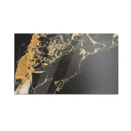 Deski do krojenia - Szklana deska do krojenia HOMEPRINT Czarno złoty marmur 60x52 cm - miniaturka - grafika 1