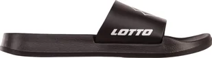 Klapki Lotto Lathi czarno-białe 2400660U 1110 39 - Klapki i japonki męskie - miniaturka - grafika 1
