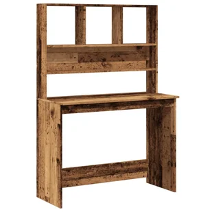 vidaXL Biurko z półkami, kolor postarzanego drewna, 102x45x148 cm - Biurka vidaXL Biurko z półkami, kolor postarzanego drewna, 102x45x148 cm - Biurka - miniaturka - grafika 1