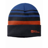Czapki dla dzieci - Dziecięca czapka Jack Wolfskin STRIPY KNIT BEANIE K nordic sky - S - miniaturka - grafika 1