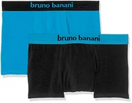 Spodenki damskie - bruno banani Męskie szorty retro (2 sztuki), Wielokolorowy (niebieski morski/czarny 2150), L - miniaturka - grafika 1