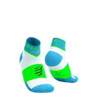 Skarpetki sportowe męskie - COMPRESSPORT Skarpetki do biegania ULTRA TRAIL LOW SOCKS V2.0 norse blue/neon green - miniaturka - grafika 1