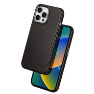 Etui i futerały do telefonów - Dux Ducis Naples etui do iPhone 14 Pro skórzany pokrowiec (kompatybilny z MagSafe) ciemnobrązowy - miniaturka - grafika 1