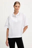 Koszulki i topy damskie - Lacoste polo damski kolor biały CF0060 - miniaturka - grafika 1