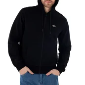 Bluzy męskie - Bluza Lacoste Kangaroo Pocket Colour-Block SH9626-031 - czarna - miniaturka - grafika 1