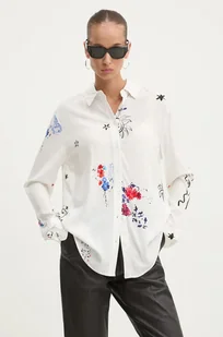 Desigual koszula TOKIO damska kolor biały regular z kołnierzykiem klasycznym 24WWCW39 - Koszule damskie - miniaturka - grafika 1