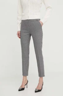 Morgan spodnie damskie kolor czarny dopasowane high waist - Spodnie damskie - miniaturka - grafika 1