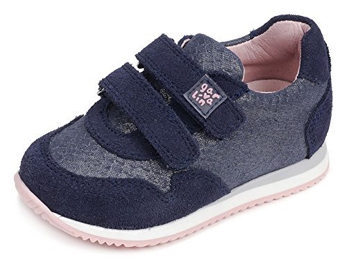 Garvalín 171352, trampki dziewczęce, Niebieski Azul Marino Serraje Piton A, 23 EU