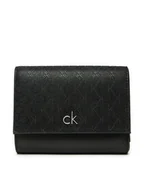 Portfele - Calvin Klein Mały Portfel Damski Ck Daily Medium Trifold_Mono K60K612841 Czarny - miniaturka - grafika 1