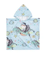 Okrycia kąpielowe dla dzieci - Plażowe poncho dla dzieci z kapturem ze smokiem 50x50 cm - miniaturka - grafika 1