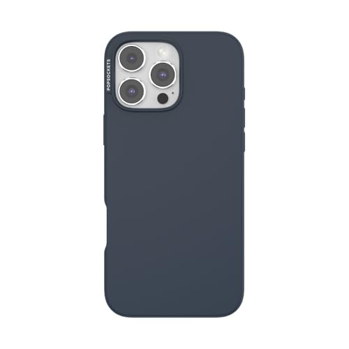 PopSockets Etui do iPhone'a 16 Pro Max kompatybilne z MagSafe, etui na telefon iPhone 16 Pro Max, kompatybilne z bezprzewodowym ładowaniem - granatowe