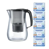 Dzbanki filtrujące - Aquaphor Onyx 4.2L Czarny dzbanek filtrujący wkładami na pół roku - miniaturka - grafika 1