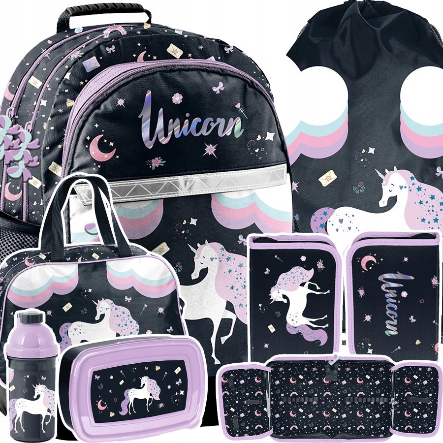 Plecak Tornister Szkolny Dla Dziewczynki Klasa 1 3 Unicorn Jednorożec Torba
