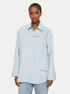 Koszule damskie - Patrizia Pepe Koszula 8C0742/AH74-CA38 Błękitny Regular Fit - miniaturka - grafika 1