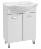 Szafki łazienkowe - Szafka z umywalką 60 całość lakier uchwyt metal - miniaturka - grafika 1
