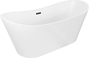 Mexen Montana wanna wolnostojąca 170 x 80 cm, biała, przelew czarny - 52011708000-70 - Wanny - miniaturka - grafika 1