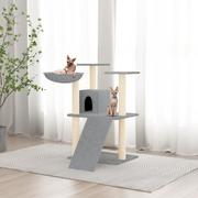 Drapaki dla kotów - Drapak dla kota, z sizalowymi słupkami, jasnoszary, 83 cm Lumarko! - miniaturka - grafika 1
