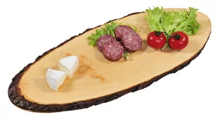 Kesper 61201 deska do serwowania z korą, drewno olchowe, wymiary: 40-49 cm x 17 cm, grubość: 1,5 cm 61201 - Miski i półmiski - miniaturka - grafika 2