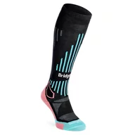 Skarpetki i podkolanówki sportowe - Damskie skarpety skitourowe Bridgedale Lightweight Merino Performance black/cora - miniaturka - grafika 1
