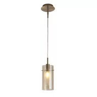 Lampy sufitowe - Duo III lampa wisząca 1xE14 brązowa/bursztynowa 2301CP - miniaturka - grafika 1