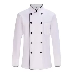 MISEMIYA - Męska kurtka kucharska - męska kurtka kucharska - Hospitality Uniform - Ref.842B, Męskie kurtki kucharskie 842b - białe, M - Kurtki męskie - miniaturka - grafika 1