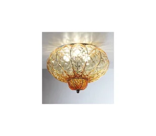 SIRU-Lampa sufitowa SULTANO 3xE14/40W/230V pr.34 cm beżowa/czarna Szkło weneckie - Lampy sufitowe - miniaturka - grafika 1