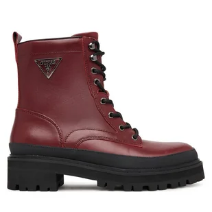 Trzewiki Guess FLFB2D LEA10 Bordowy - Botki damskie - miniaturka - grafika 1