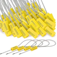 Akcesoria i części do ekspresów do kawy - 120 Stalowe uszczelki kablowe Metalowa plomba zabezpieczająca Numerowane metalowe uszczelki przyczepy ciężarówki Znaczniki bezpieczeństwa Tamper Ev... - miniaturka - grafika 1