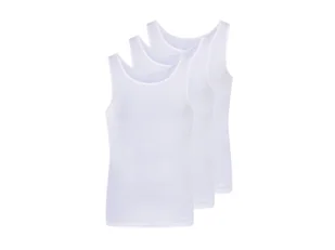 LIVERGY® Podkoszulki męskie prążkowane, 3 sztuki (Biały, 10/4XL) - Koszulki męskie - miniaturka - grafika 1