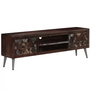 vidaXL Szafka pod TV z drewna odzyskanego, 140 x 30 x 45 cm vidaXL - Szafki RTV - miniaturka - grafika 1