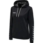 Bluzy damskie - Hummel Hummel HmlAuthentic Poly Hoodie damska bluza z kapturem czarny czarny/biały L 204932-2114-L - miniaturka - grafika 1