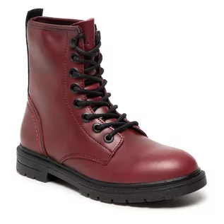 Botki damskie - Wrangler Botki Spike Mid WL12560A Burgundy 090 - grafika 1