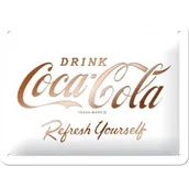 Tablice i flipcharty - 26235 Plakat 15x20 Coca-Cola Logo White - miniaturka - grafika 1