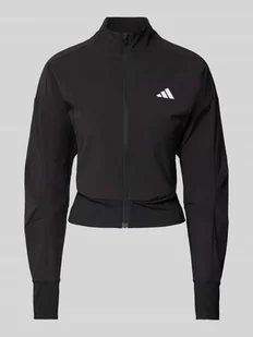 Kurtka treningowa z nadrukiem z logo - Kurtki i kamizelki sportowe damskie - miniaturka - grafika 1