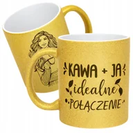 Kubki - Złoty kubek brokatowy Dzień Kobiet Zabawny Prezent Upominek Dla Kobiety - miniaturka - grafika 1