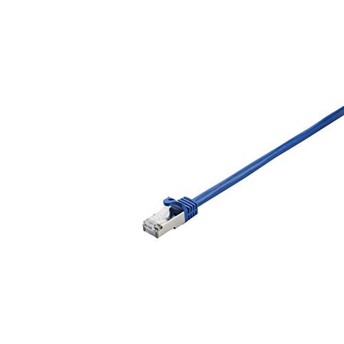 V7 Kabel Ethernet Cat7, ekranowany folią (SFTP) RJ45 (m)/RJ45 (m), kabel sieciowy, kabel LAN 1 m - niebieski