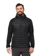 Kurtki i kamizelki sportowe męskie - Jack Wolfskin Kurtka hybrydowa "Routeburn Pro" w kolorze czarnym - miniaturka - grafika 1