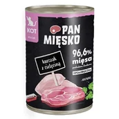 Mokra karma dla kotów - PAN MIĘSKO - Karma mokra dla KOCIĄT kurczak cielęciną puszka 400g - miniaturka - grafika 1
