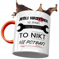 Kubki - Kubek Pomarańczowy Dla Krzyśka Kolegi na Prezent z Nadrukiem ze Zdjęciem + Opakowanie na prezent (wzór 03) - miniaturka - grafika 1