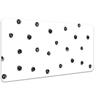 Podkładki na biurko - Podkładka na biurko Geometryczne czarne kropki 100x50 cm - miniaturka - grafika 1