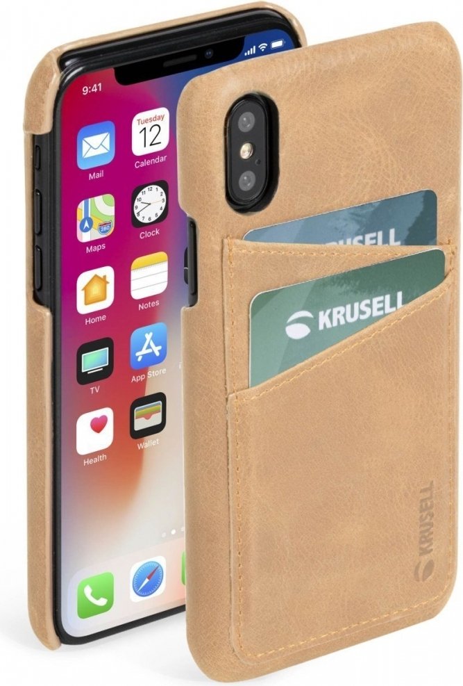 Krusell Sunne 2 Card Cover do Apple iPhone XS Max nude etui na telefon komórkowy